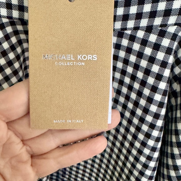 NWT Michael Khors Gingham wool dress - Picture 6 of 8